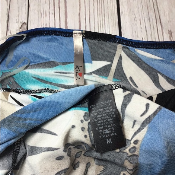 Kiwi Blue Tropical Floral Halter Maxi Dress - Picture 8 of 8